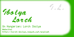 ibolya lorch business card